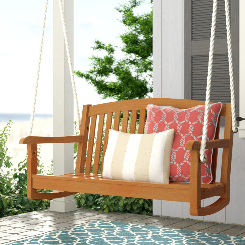 Beachcrest Home Portland Teak Porch Swing & Reviews Wayfair